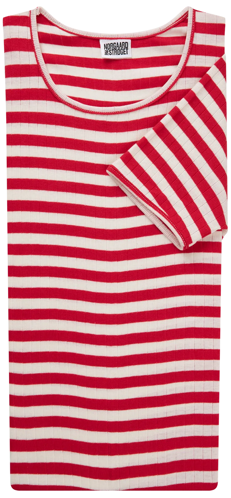 101 Short Sleeve Broadway, Red/Ecru