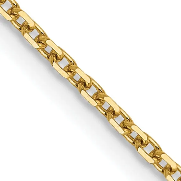 14k Yellow Gold 1.25 mm D.C Rolo Chain