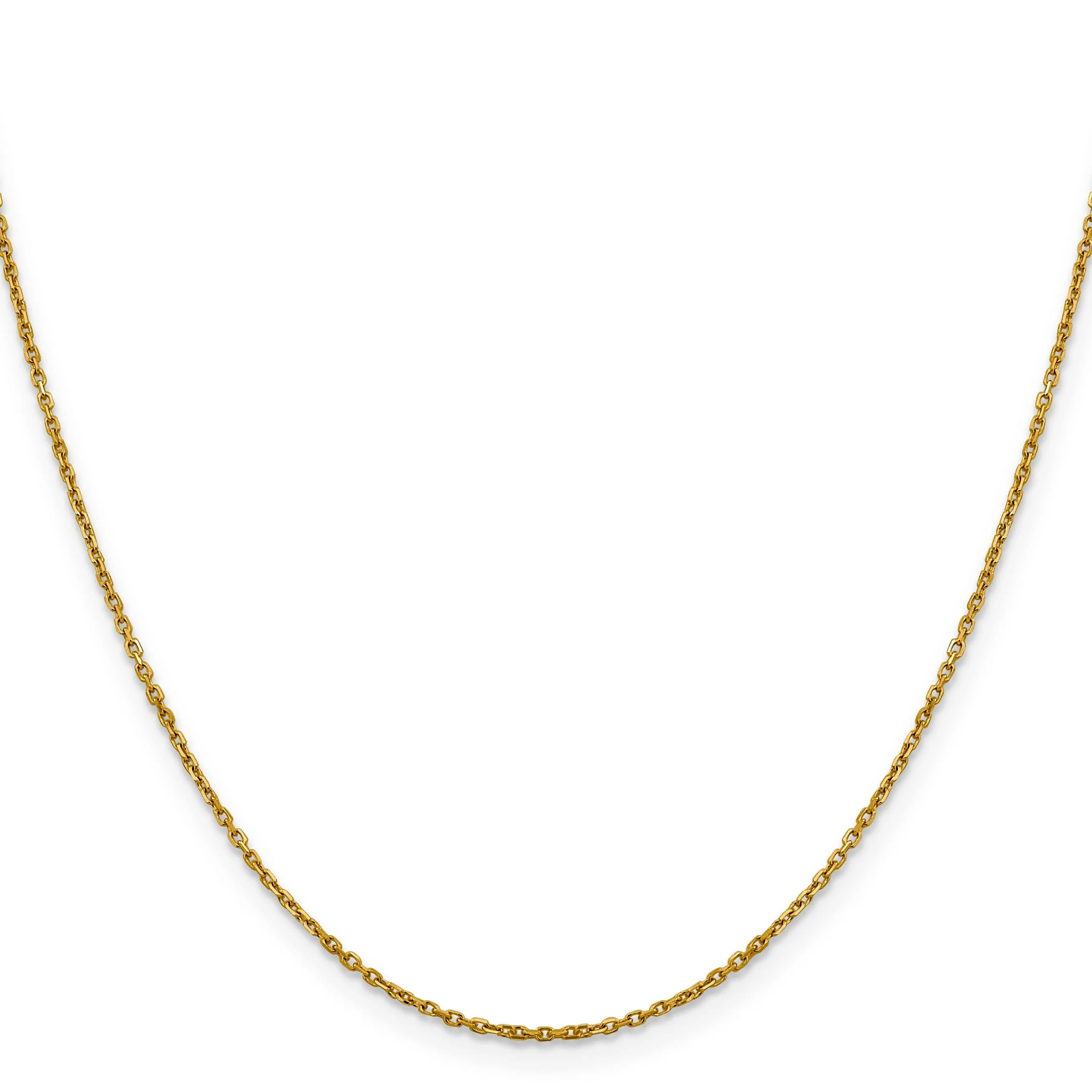 14k Yellow Gold 1.25 mm D.C Rolo Chain