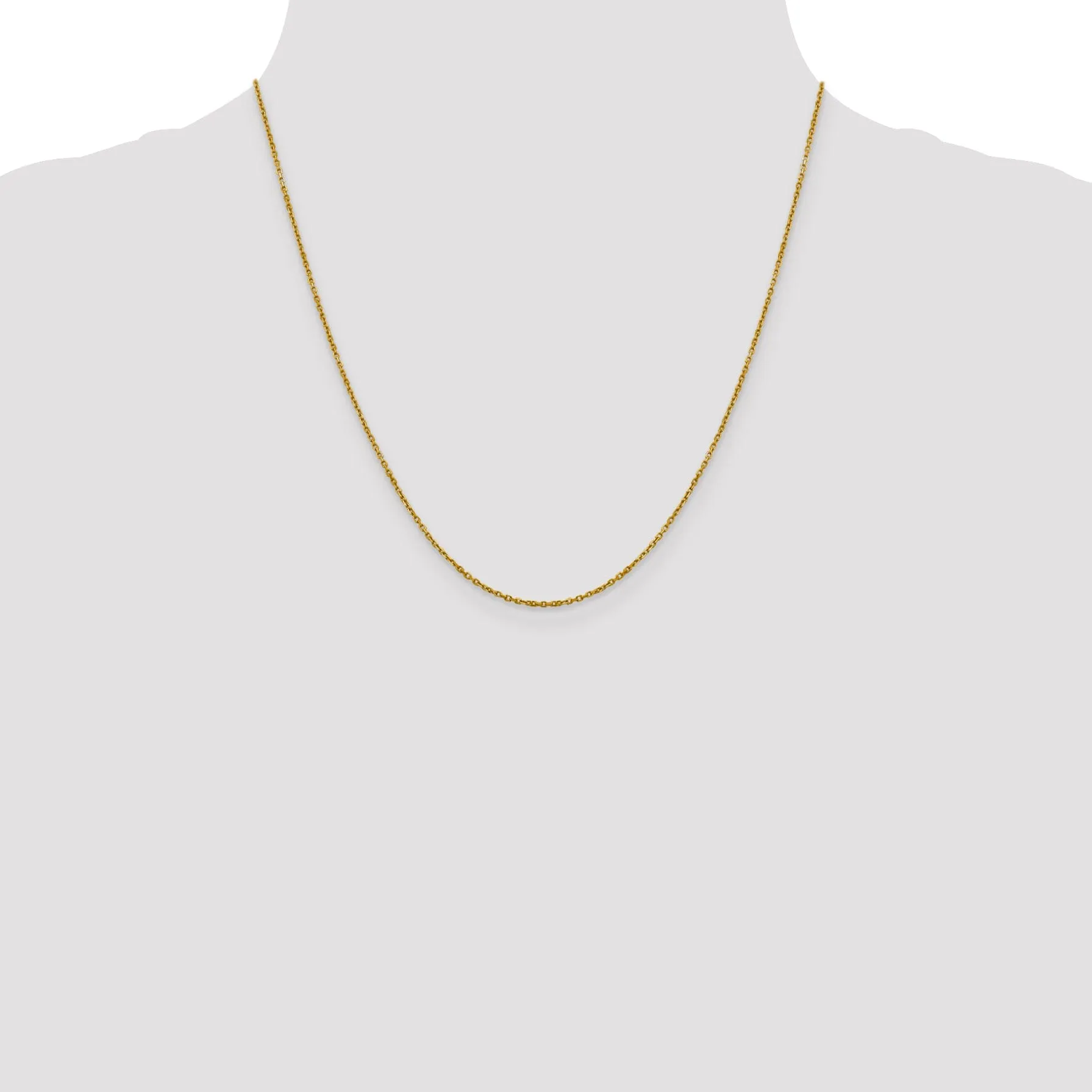 14k Yellow Gold 1.25 mm D.C Rolo Chain