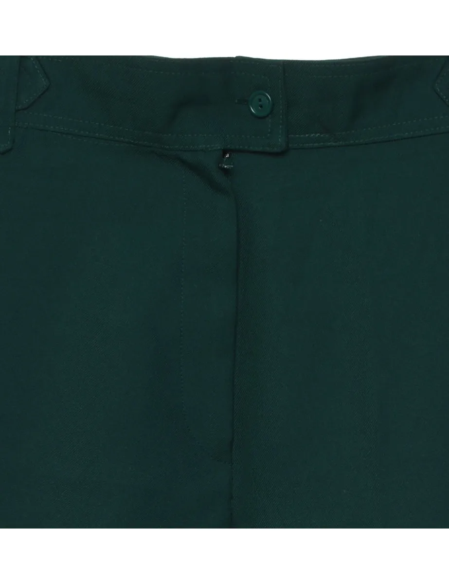 1970s Dark Green Trousers - W26 L31