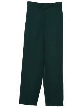 1970s Dark Green Trousers - W26 L31