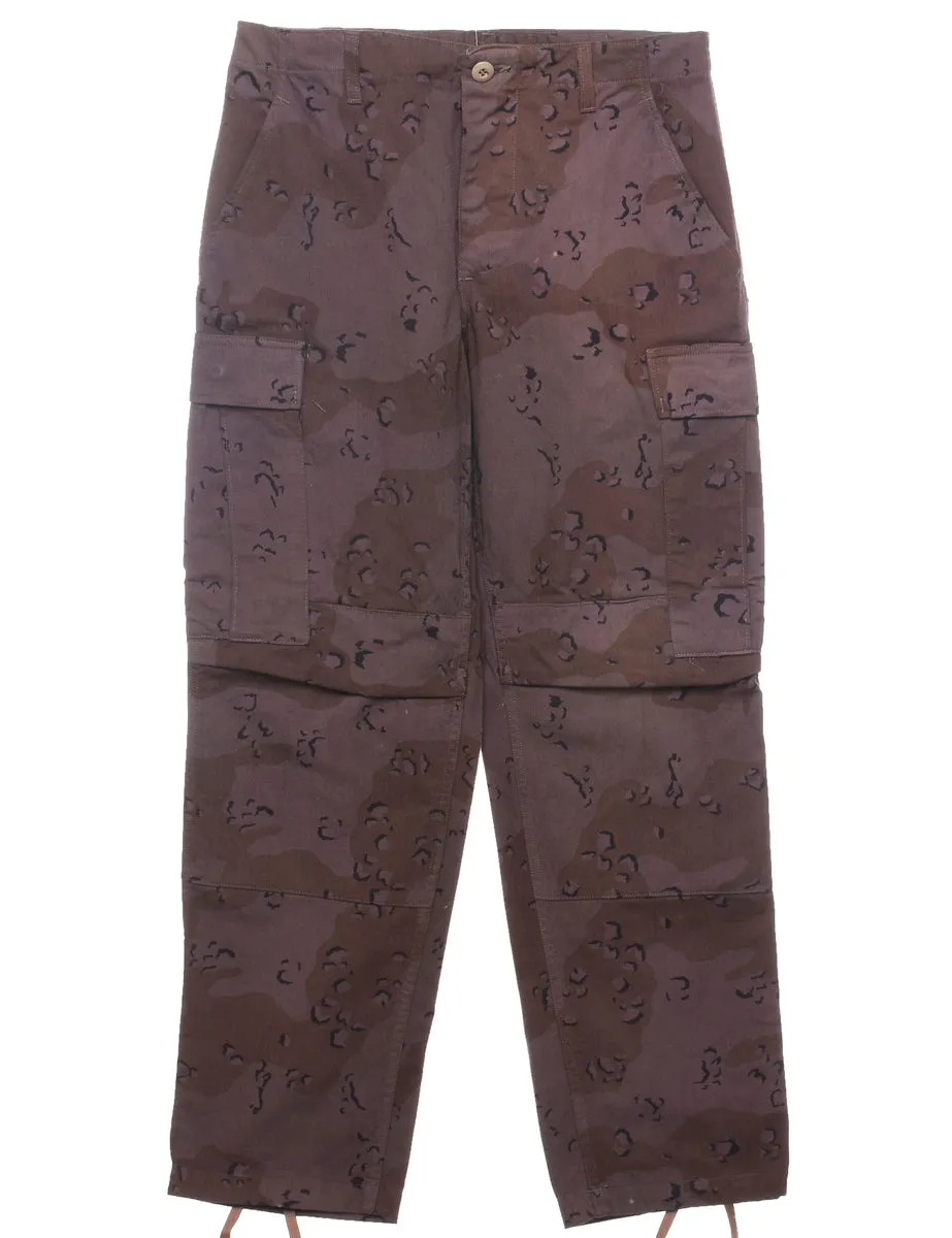 1983 Desert Camouflage Design Cargo Trousers - W31 L30