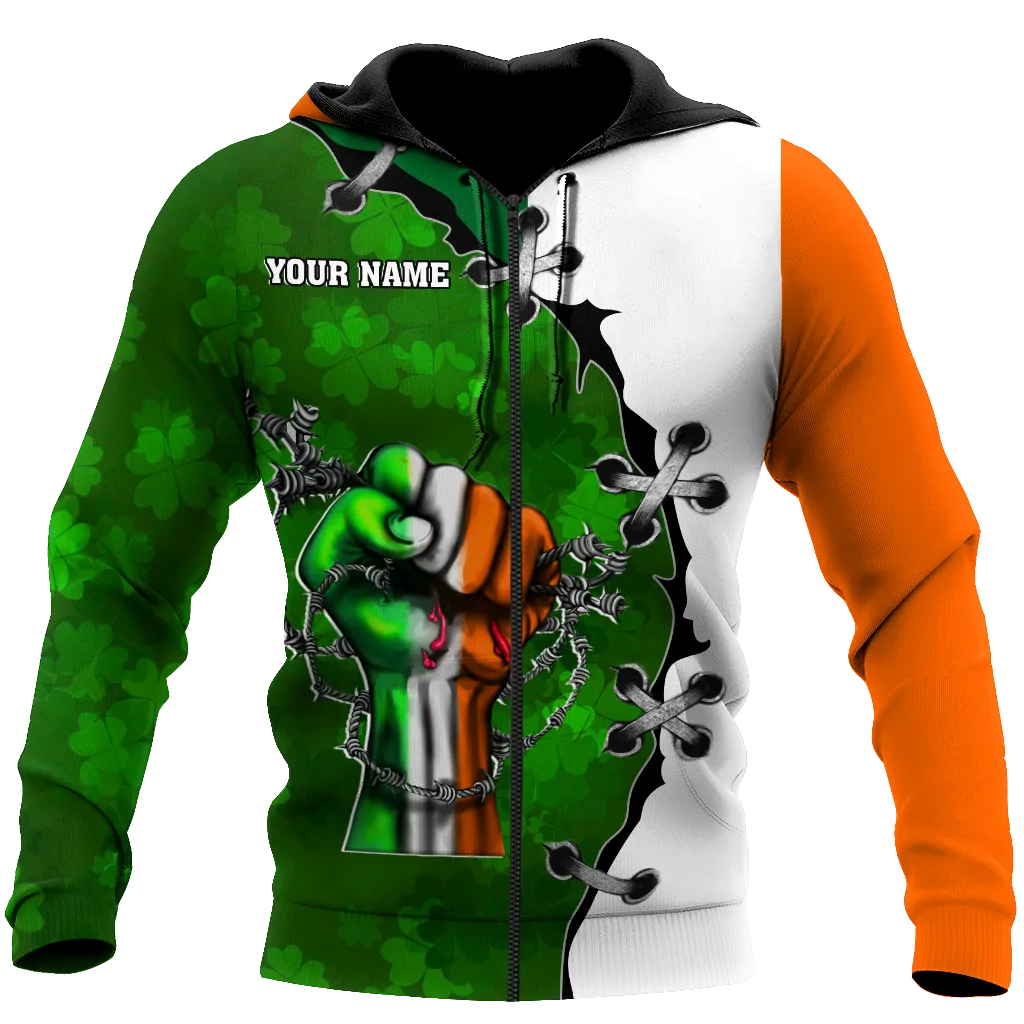 3D All Over Print Pride Is Irishman Lucky Shirt, Personalized St. Patrick's Day Shirt, Shamrock Shirt, Lucky Shirt