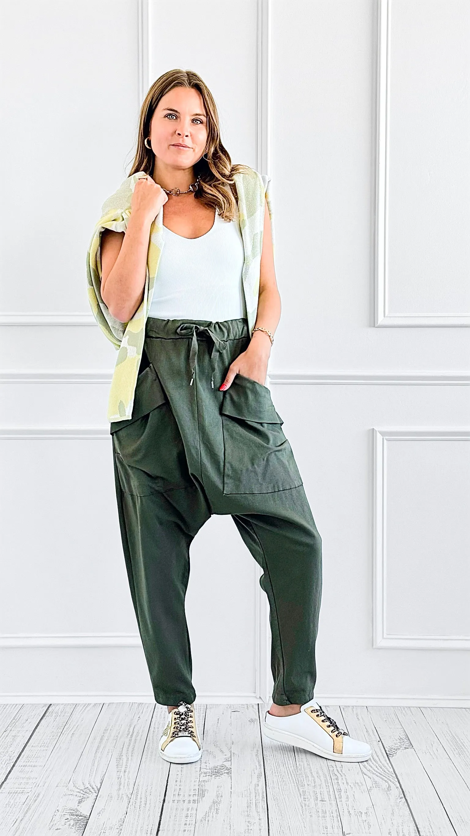 90's Italian Cargo Pants- Olive