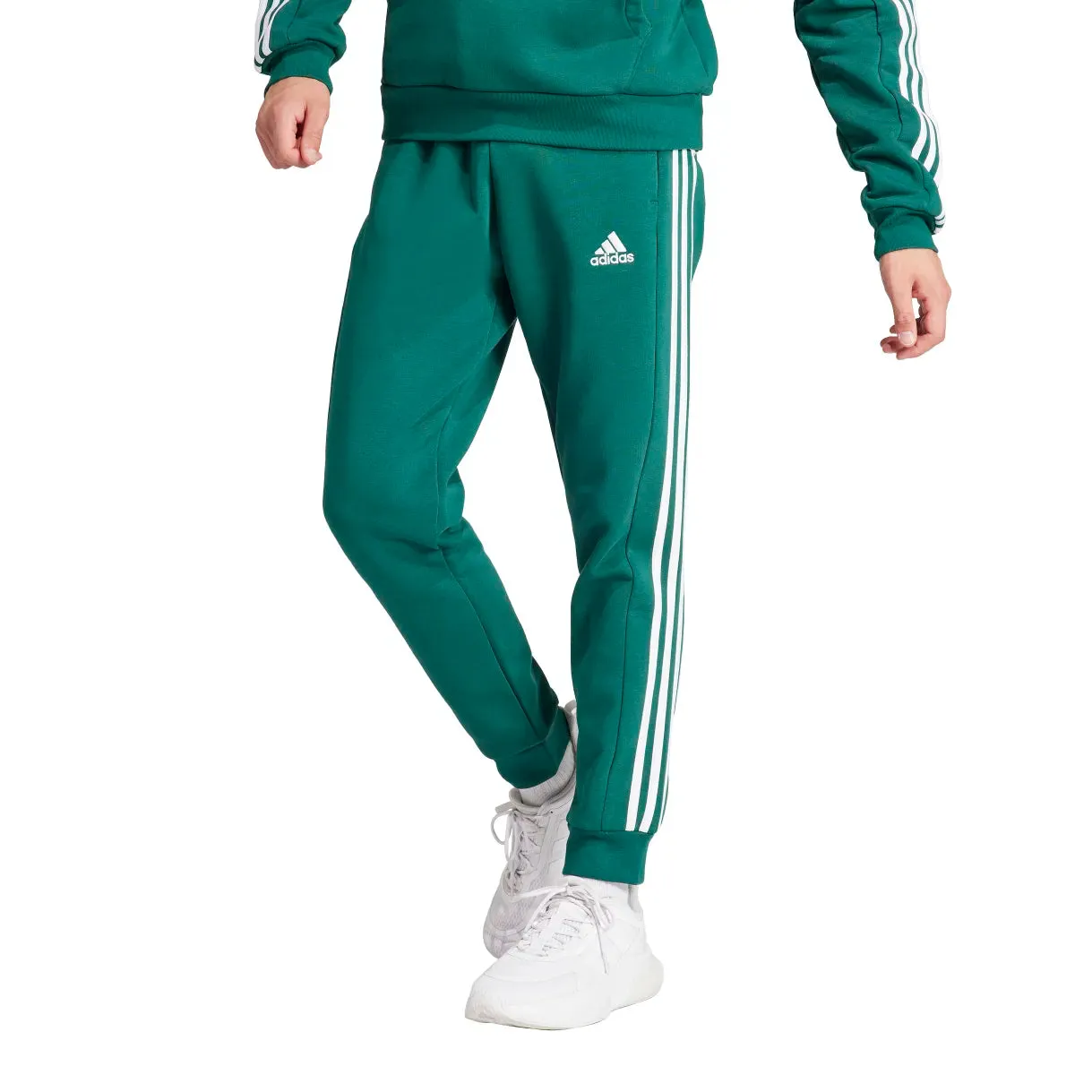 adidas Men's Essentials Tapered 3-Stripes Fleece Pants