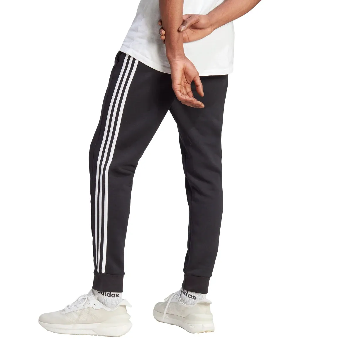 adidas Men's Essentials Tapered 3-Stripes Fleece Pants