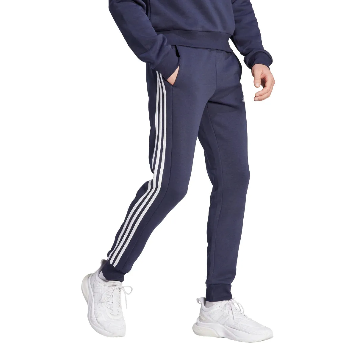 adidas Men's Essentials Tapered 3-Stripes Fleece Pants