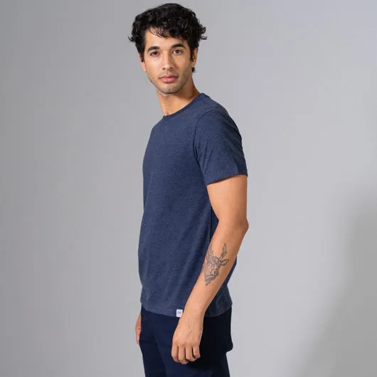 Aegean Sea Navy Blue Round Neck T-Shirt