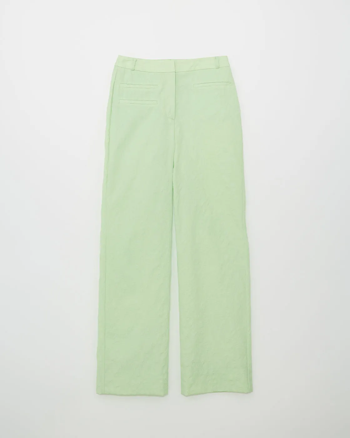 Aletta Trousers Textured Viscose Apple Green