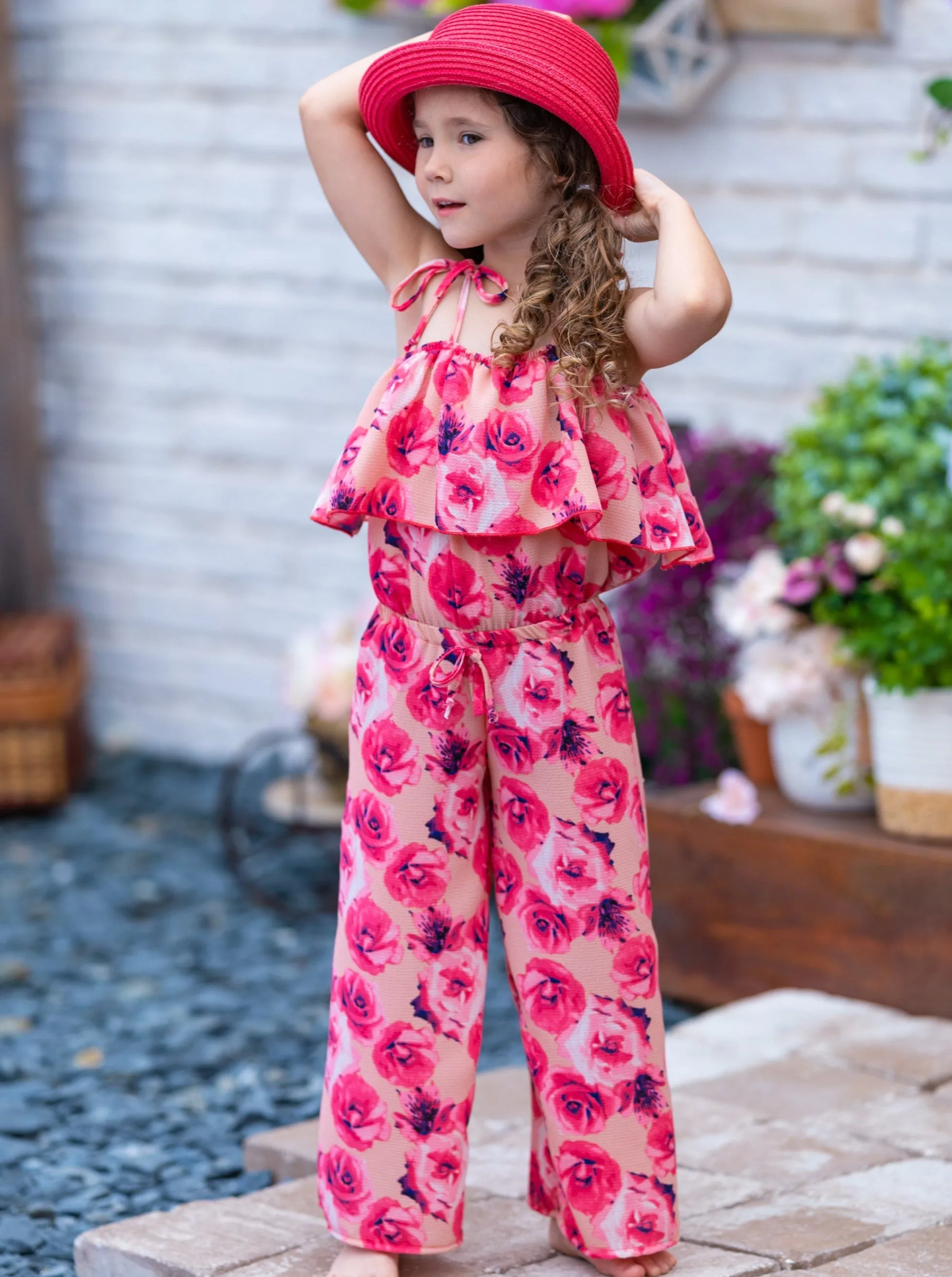 All Rose No Thorn Cold Shoulder Jumpsuit