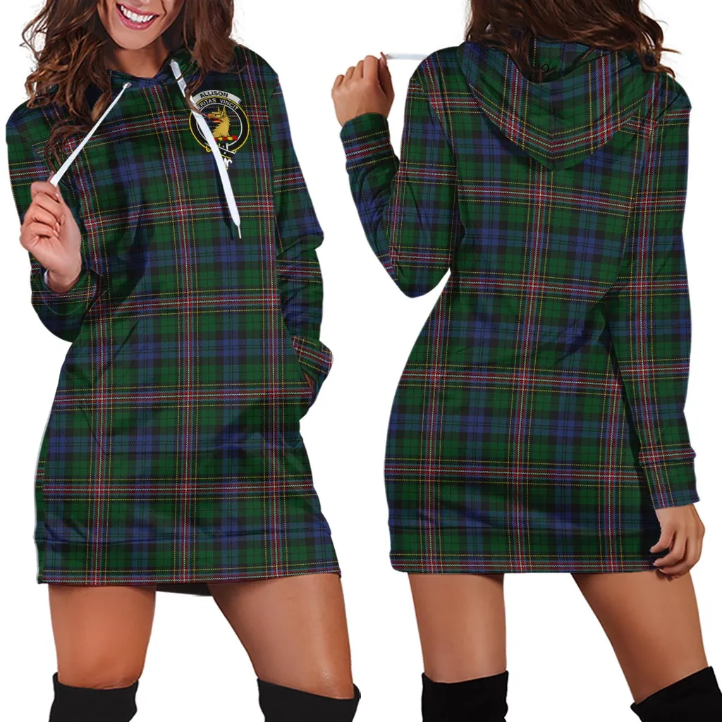 Allison Tartan Hoodie Dress with Family Crest