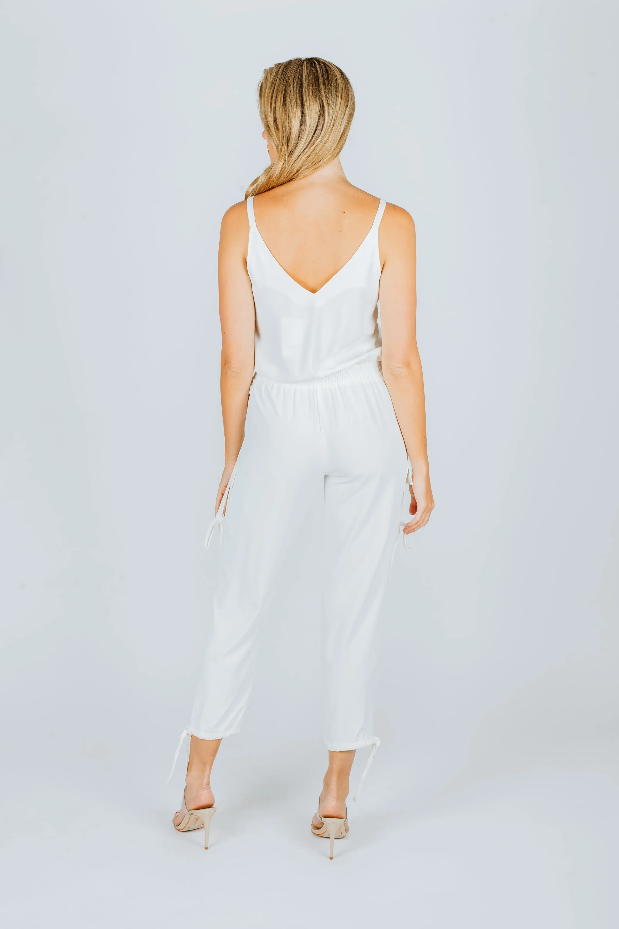 Amanda Uprichard Josietta Jumpsuit in Ivory