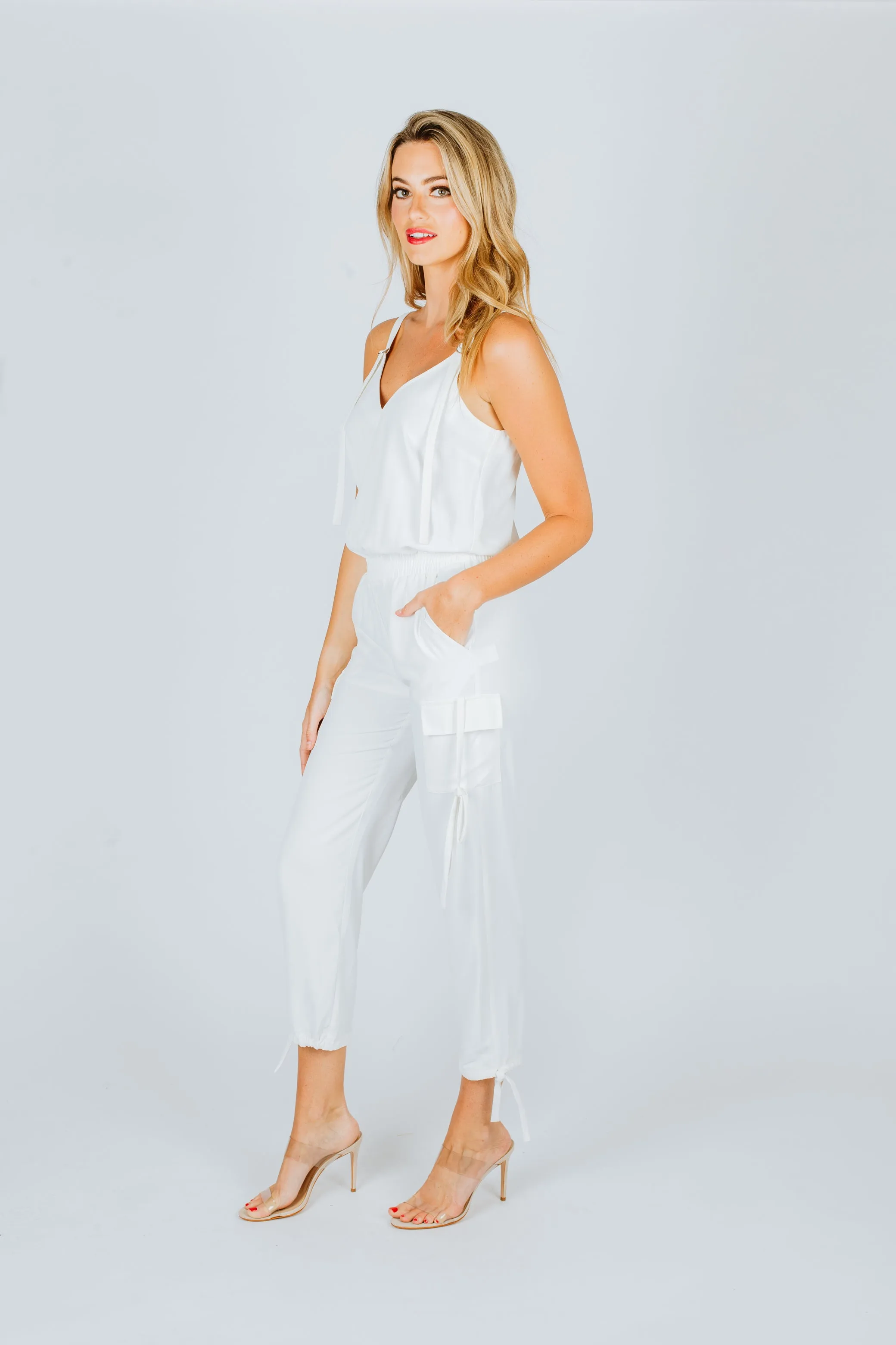 Amanda Uprichard Josietta Jumpsuit in Ivory