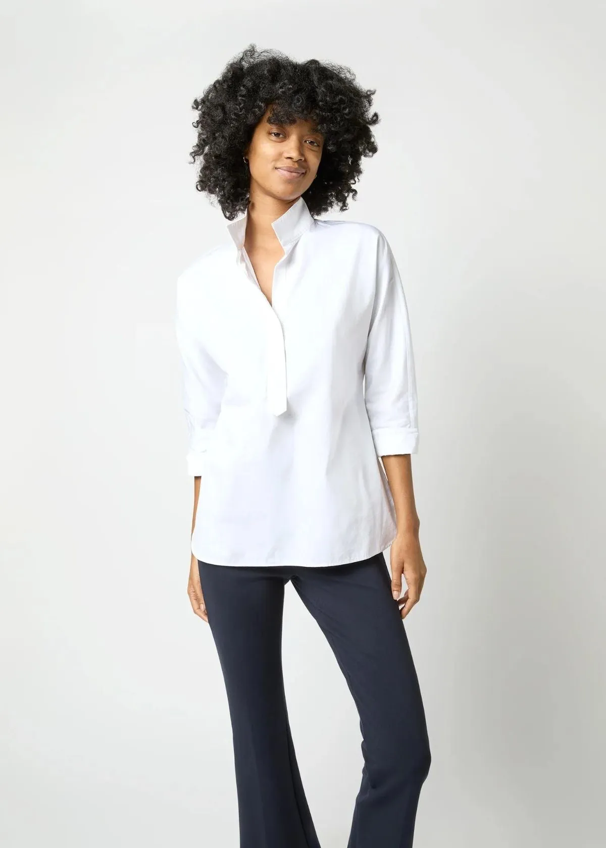 ANN MASHBURN Fanny Top - White Poplin