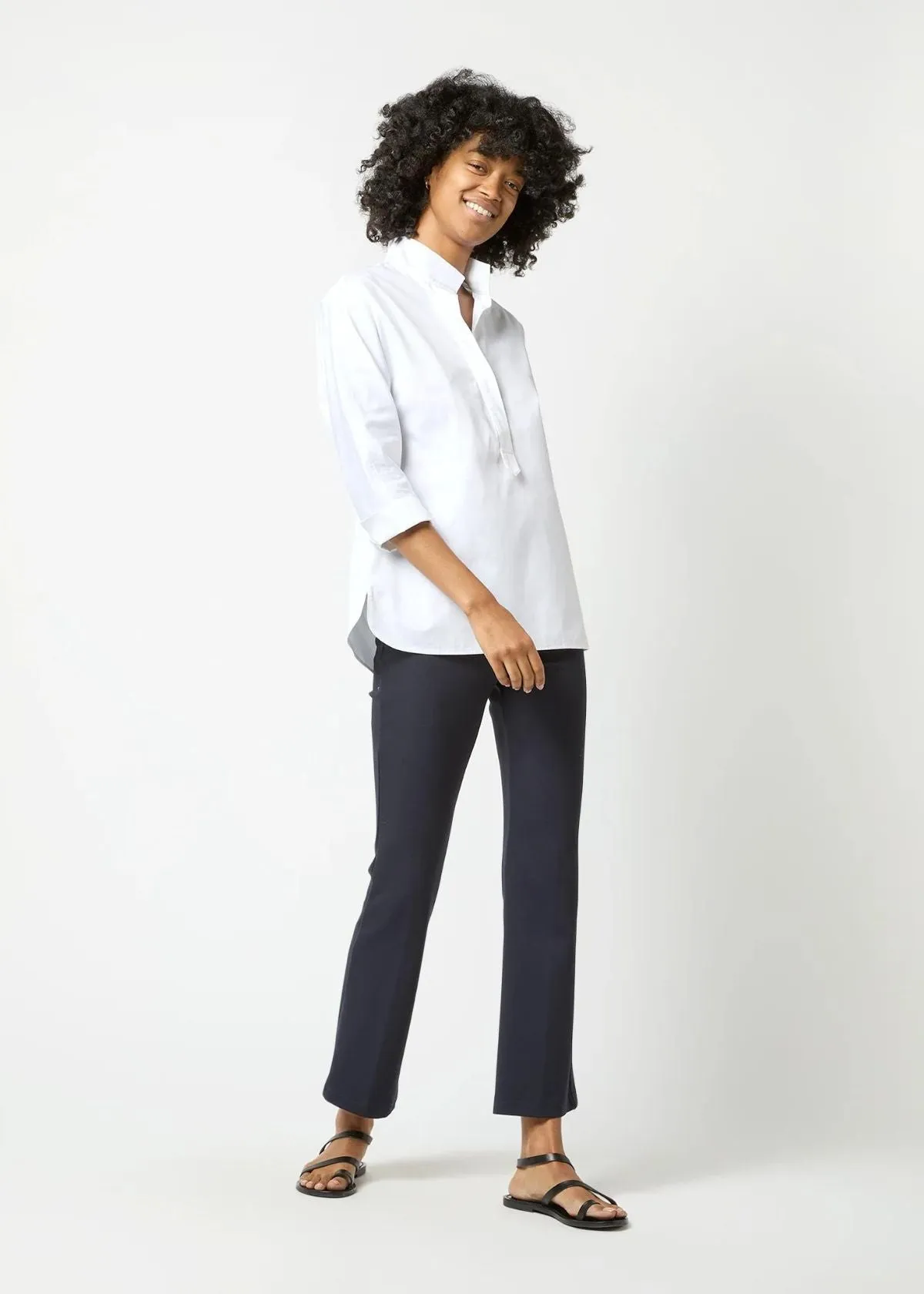 ANN MASHBURN Fanny Top - White Poplin