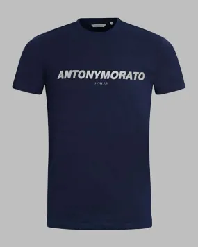 Antony Morato Bicolour Logo T Shirt Avio Blue