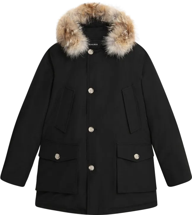 Arctic Detachable Fur Parka - Black