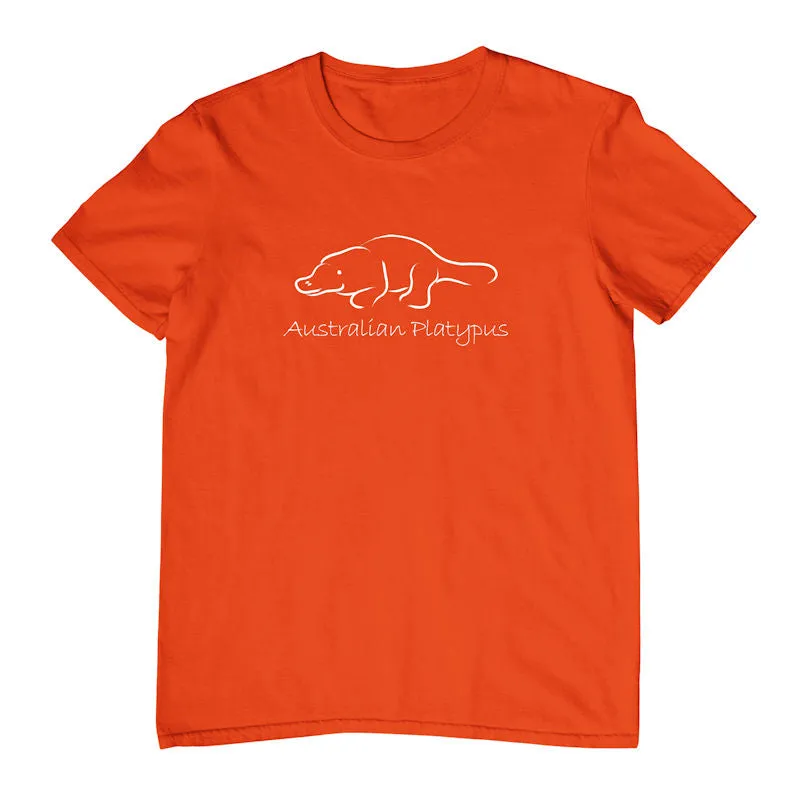 Australian Platypus Line Art Childrens T-Shirt (Various Colours)