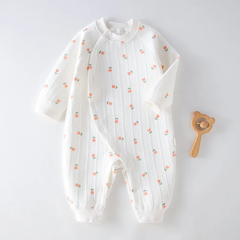 Baby's Cartoon Print Design Autumn Jumpsuit (5 Designs)