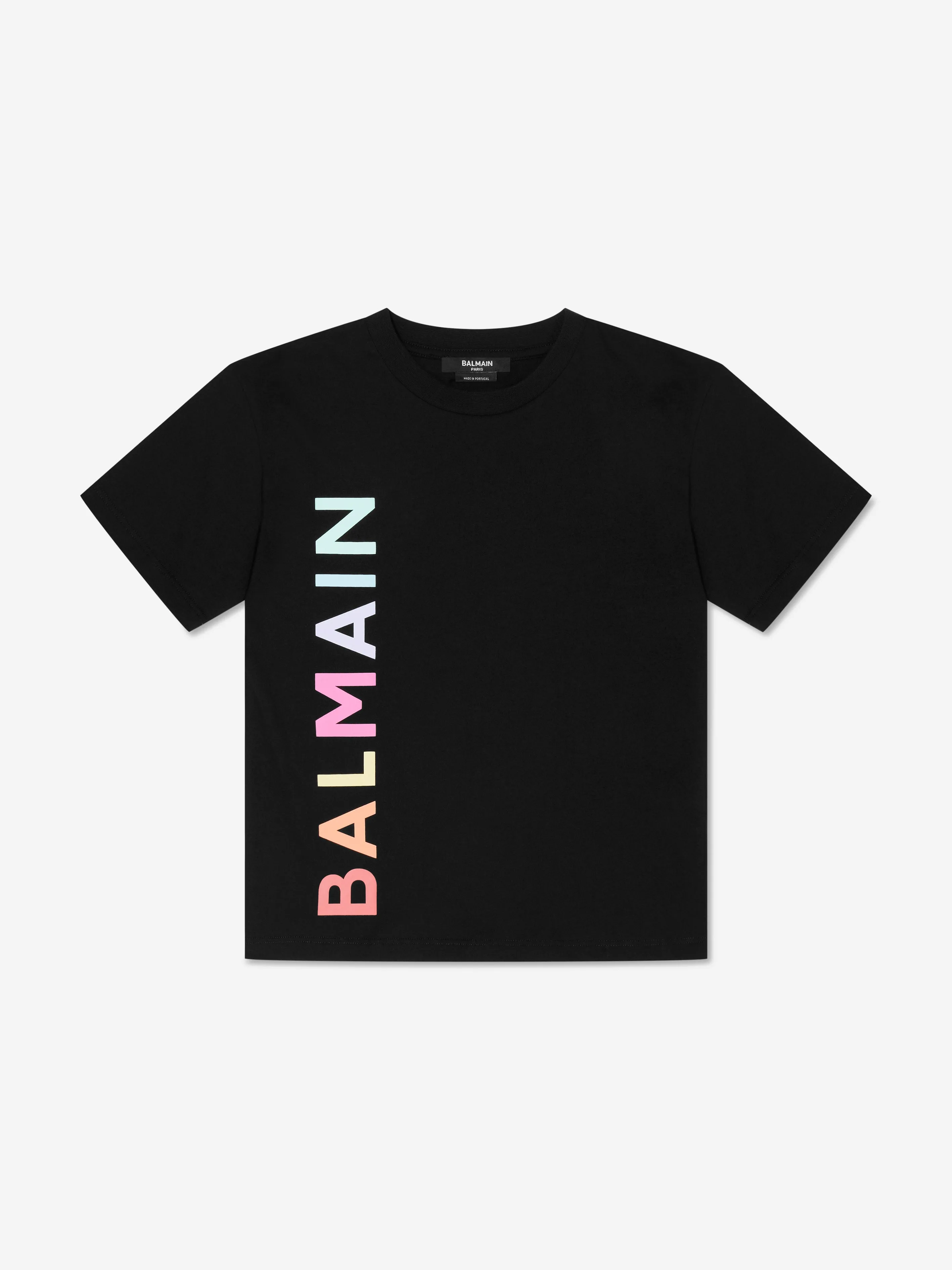 Balmain Kids Logo T-Shirt in Black