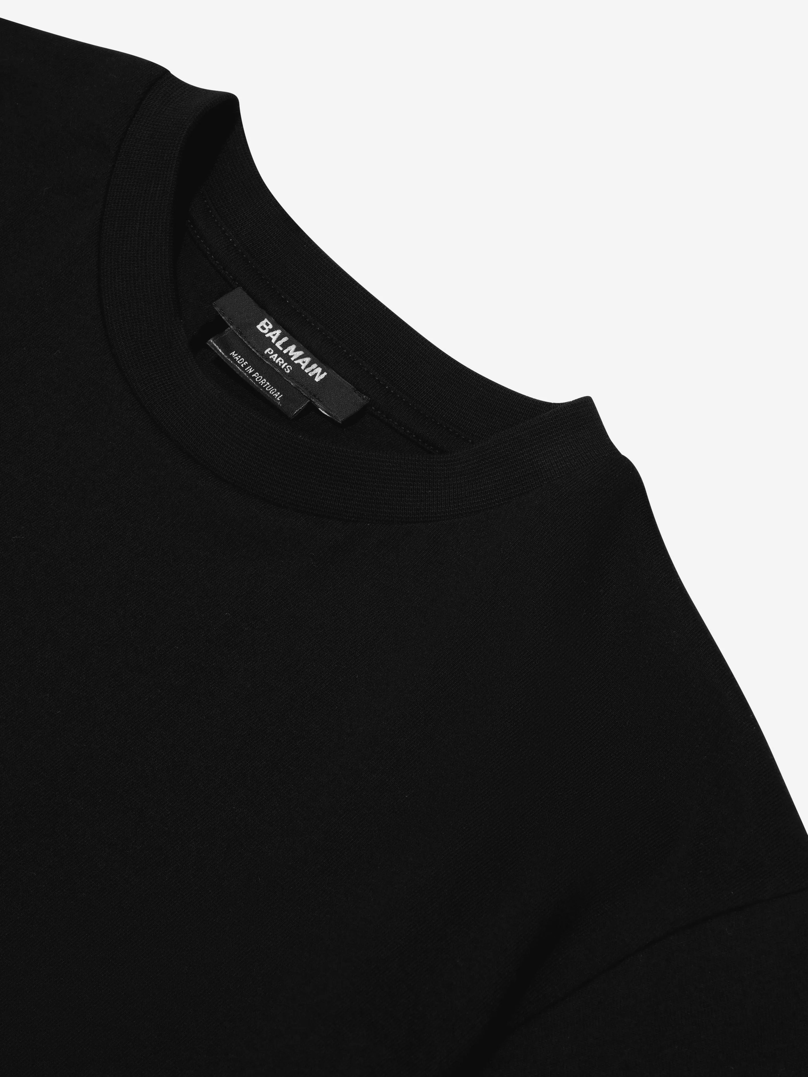 Balmain Kids Logo T-Shirt in Black