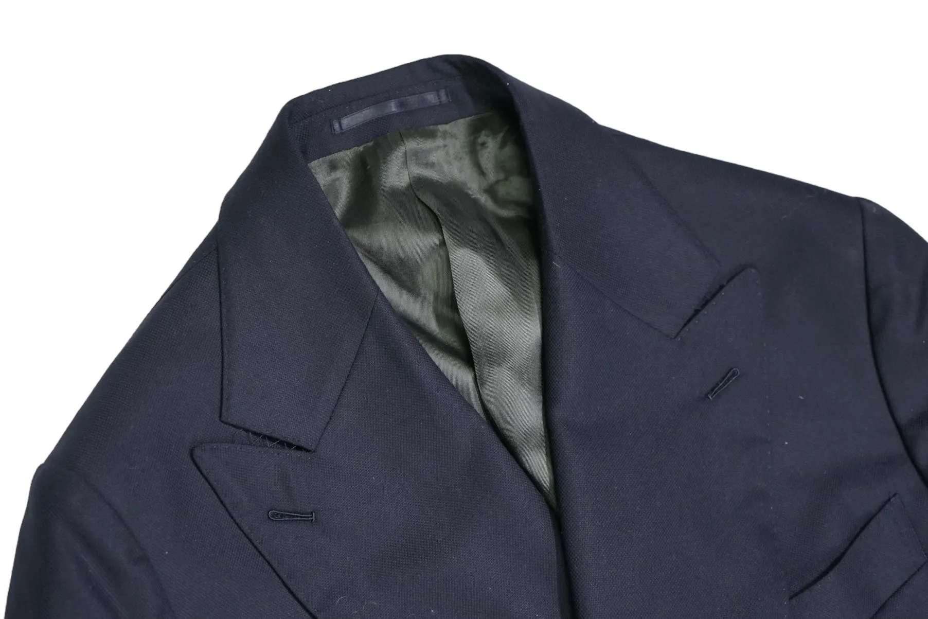 Baltzar Sartorial - Dark Navy Structured DB. 130's Wool Suit 52 Long