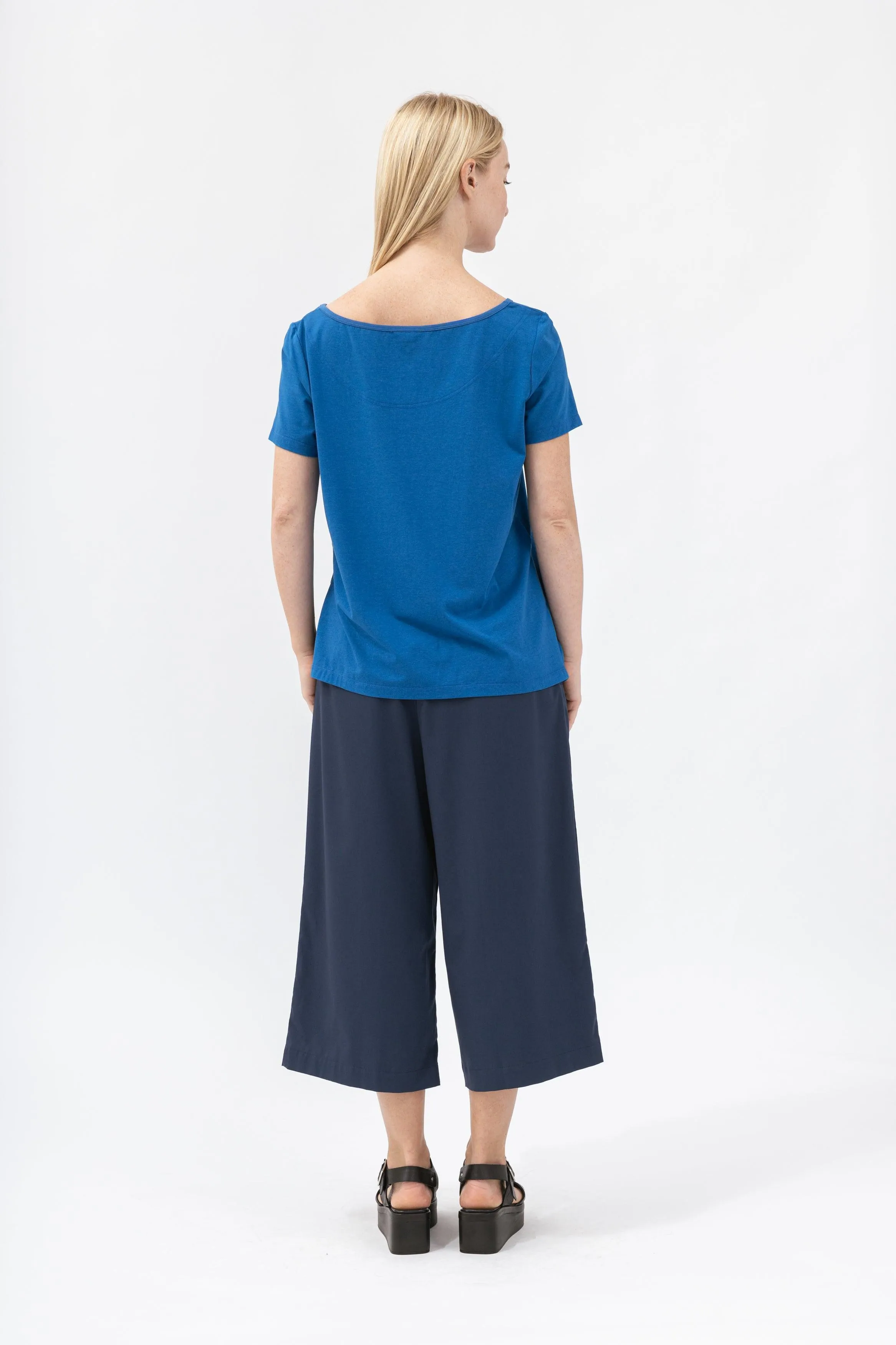 Bamboo Asymmetric Short Sleeve Top