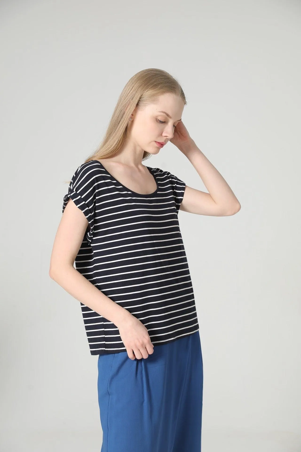 Bamboo Rolled Sleeve Tee