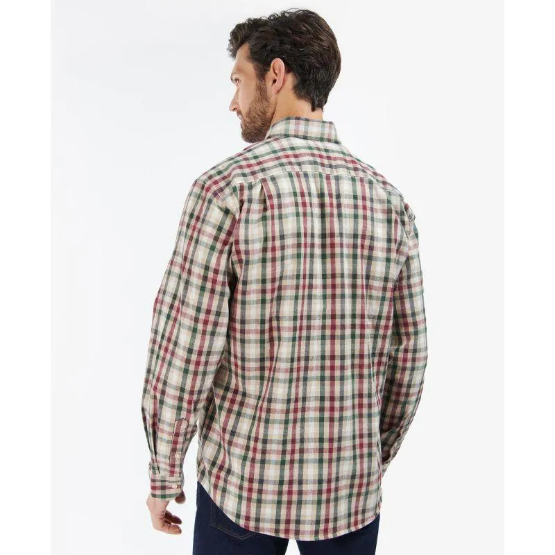 Barbour Darley Mens Corduroy Regular Fit Tattersall Shirt - Sandstone