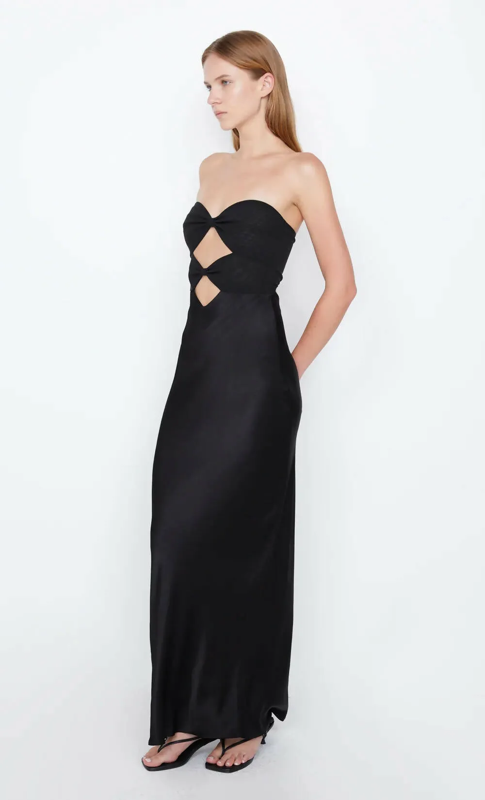 Bec & Bridge Halle Strapless Maxi Dress in Black