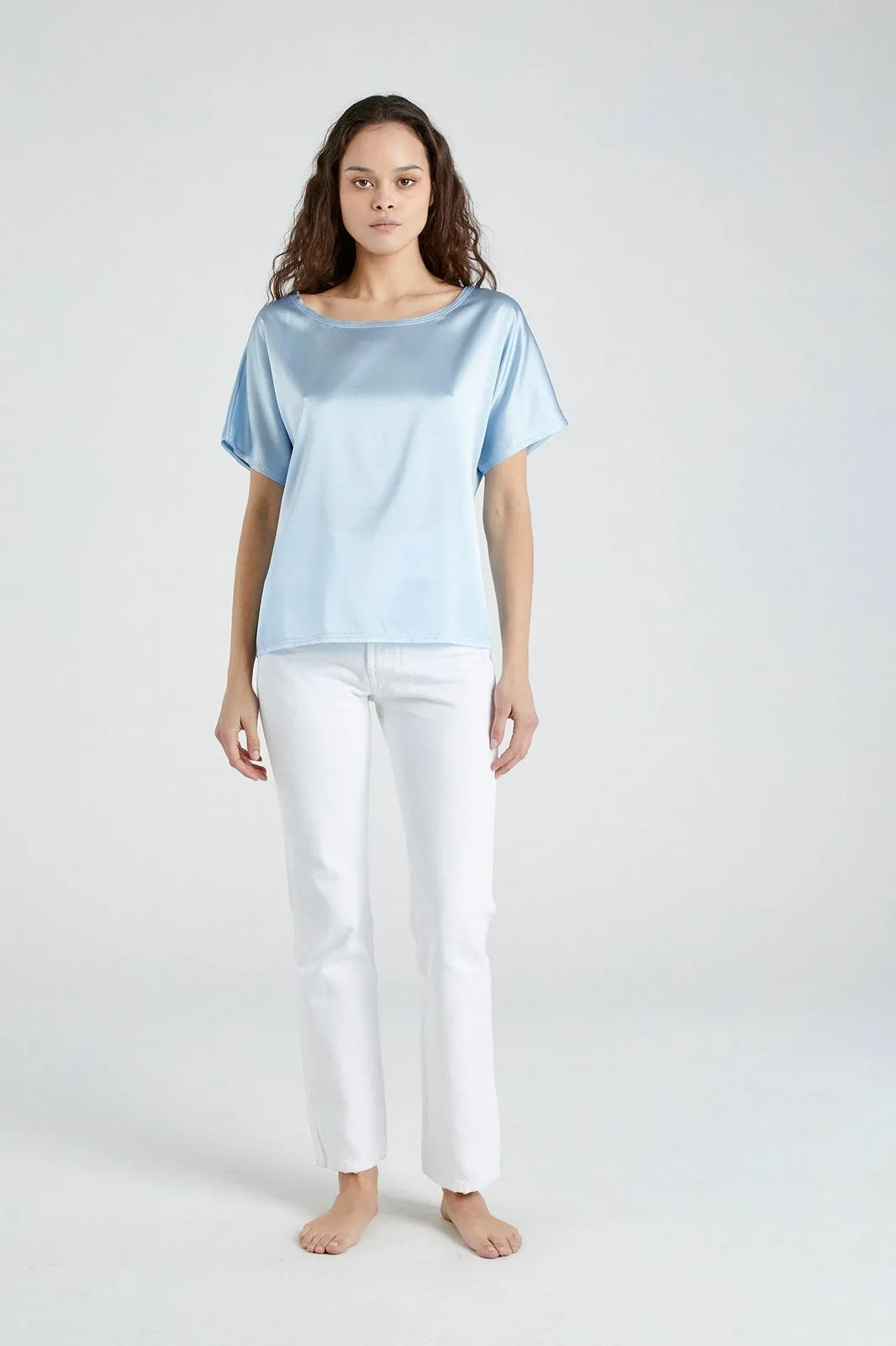   Beryll Erica Silk Shirt | Baby Blue