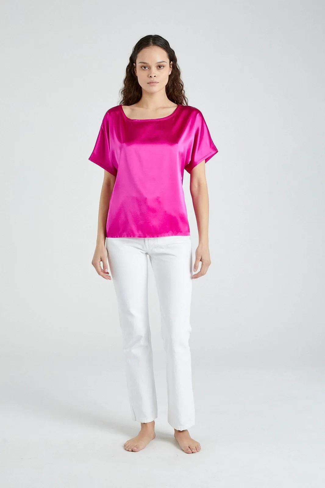   Beryll Erica Silk Shirt | Hot Pink