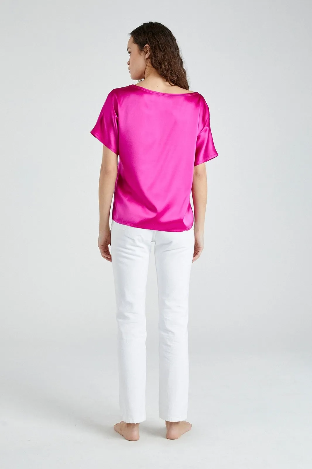   Beryll Erica Silk Shirt | Hot Pink