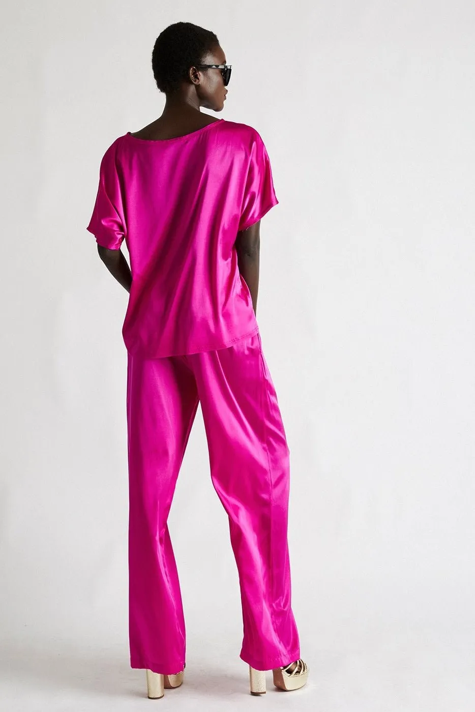   Beryll Erica Silk Shirt | Hot Pink