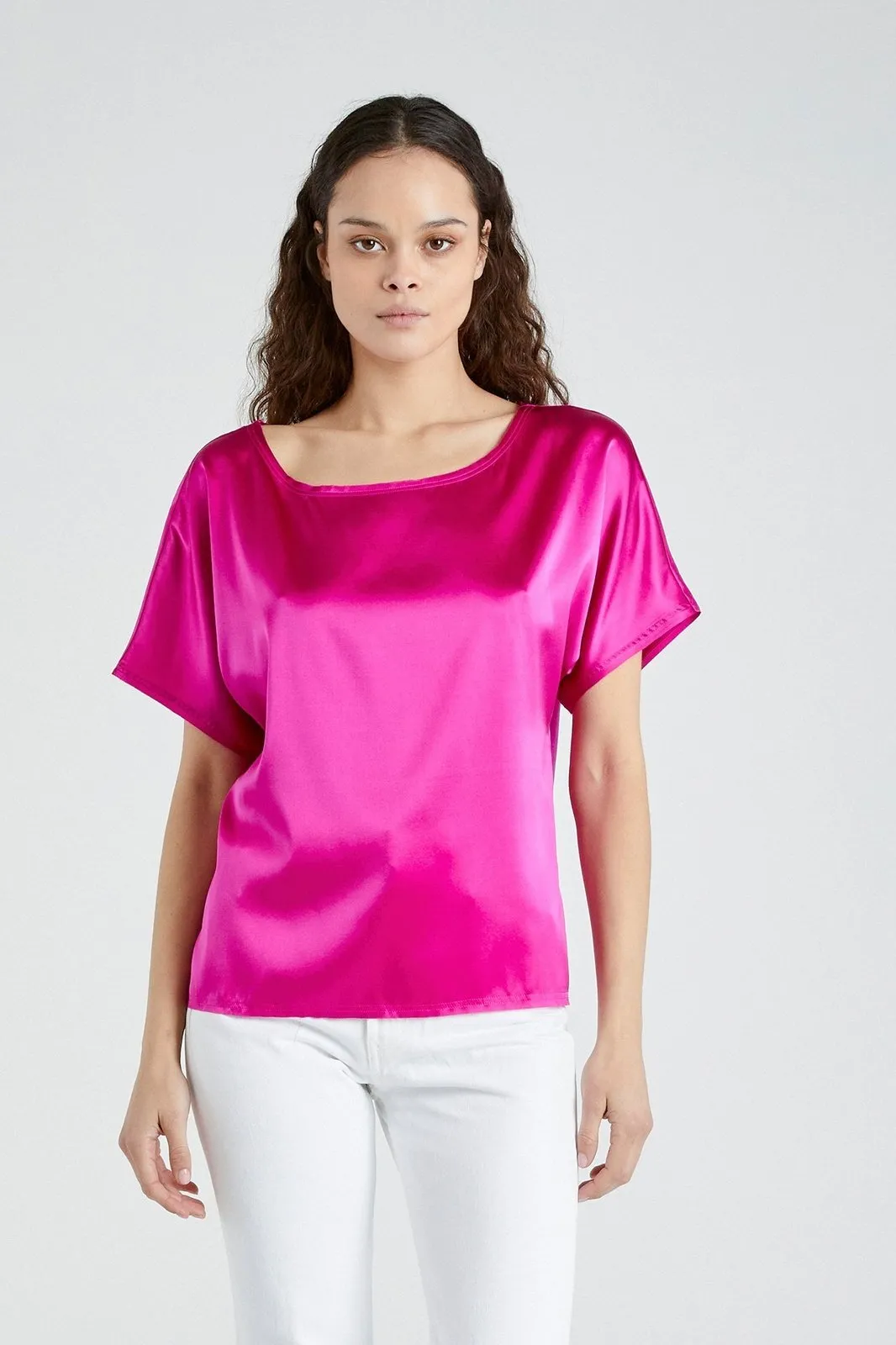   Beryll Erica Silk Shirt | Hot Pink