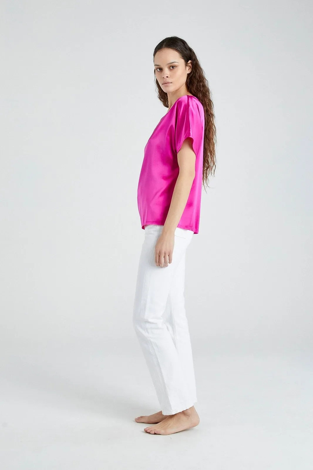   Beryll Erica Silk Shirt | Hot Pink