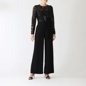 Black Sequin Jumpsuit