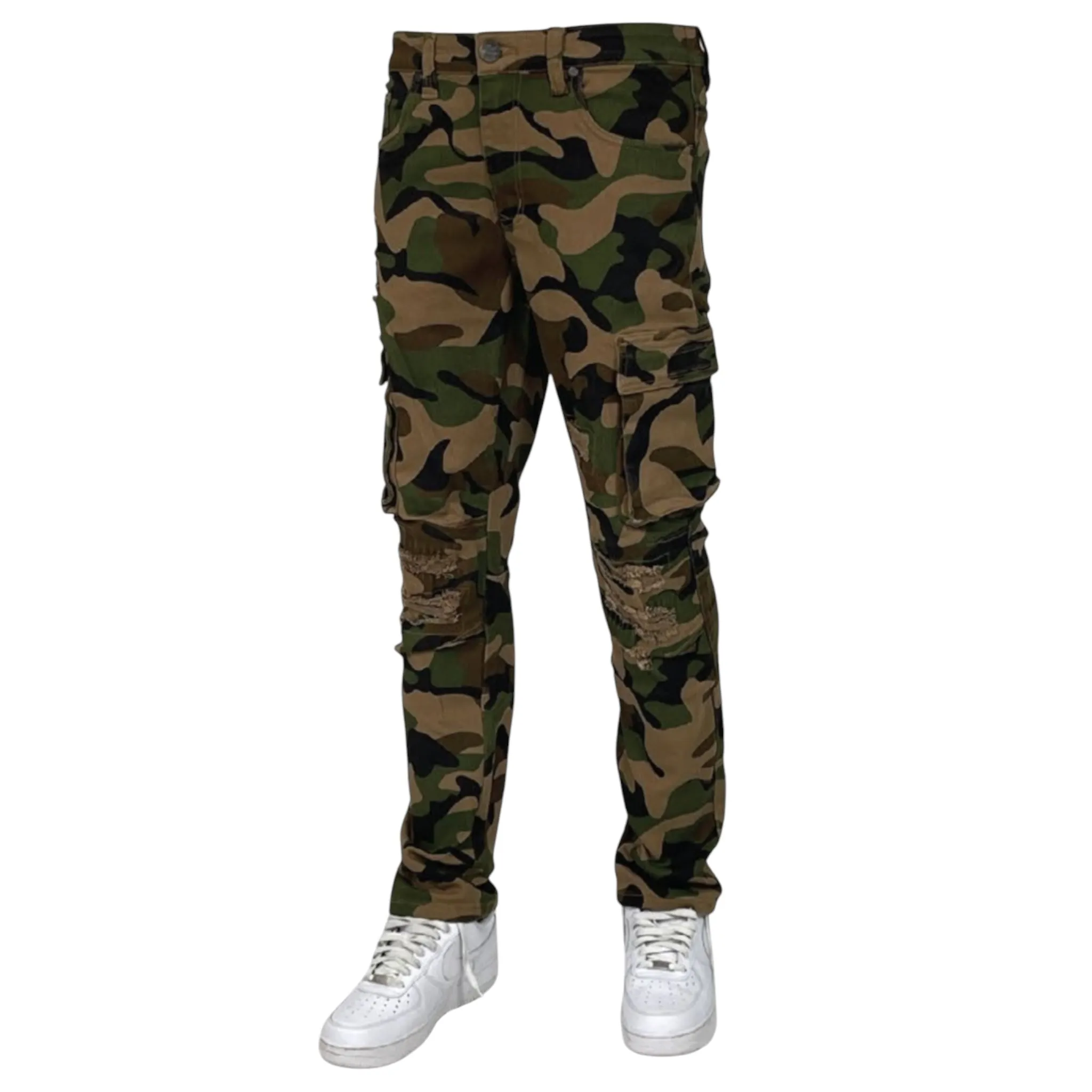 BLIND TRUST: Camo Cargo Pants BTP24121