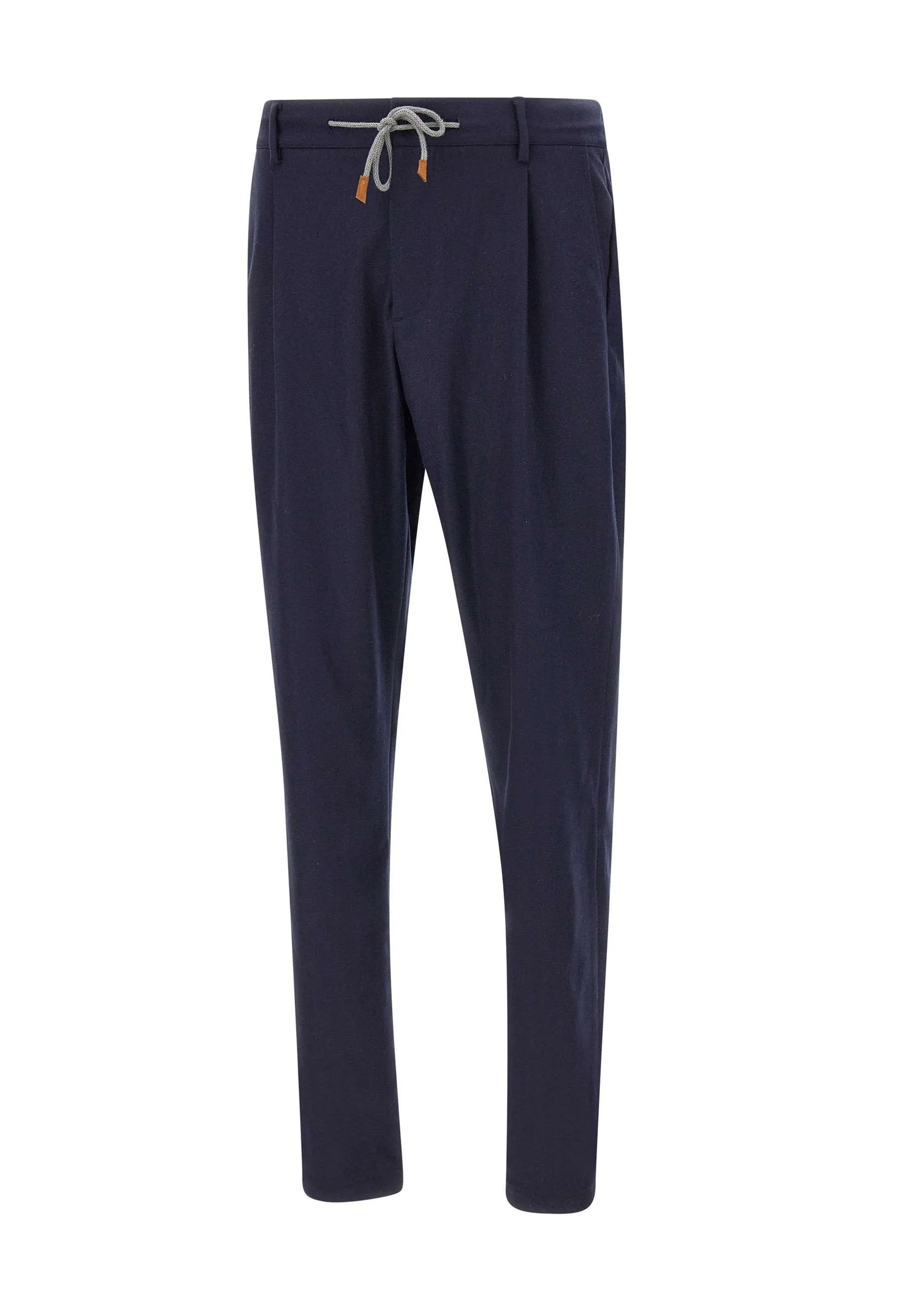 Blue Wool Cashmere Trousers Italy