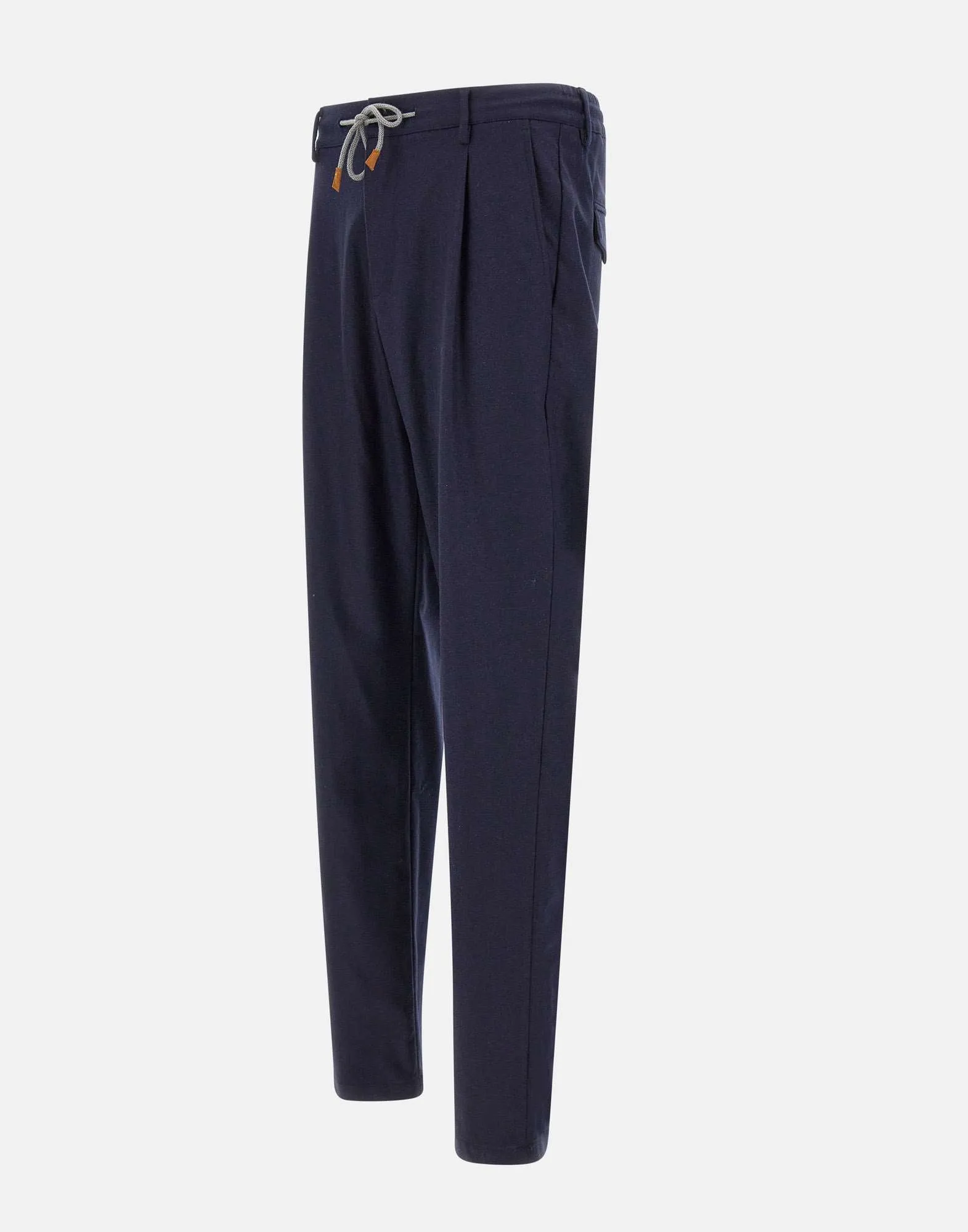 Blue Wool Cashmere Trousers Italy