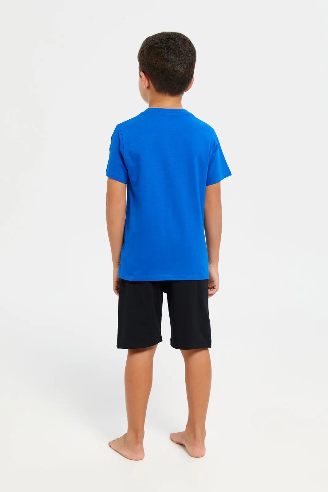 Boys Blue And Black Nasa Pyjama Set (2 Piece)