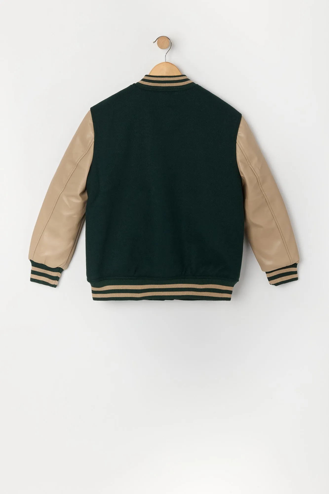 Boys Embroidered Fleece Varsity Jacket