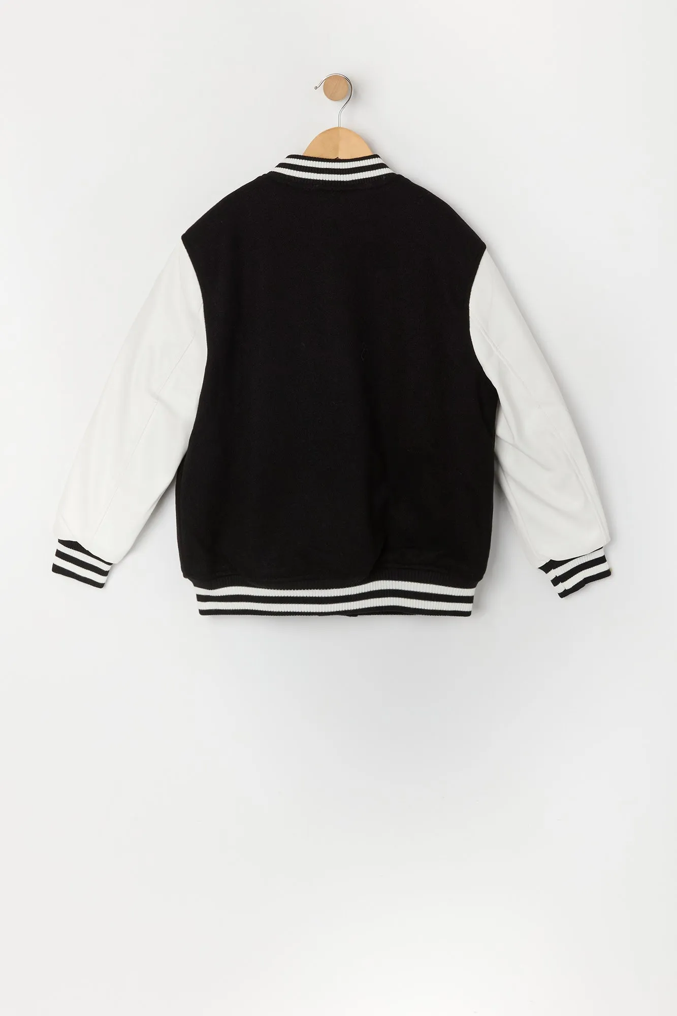 Boys Embroidered Fleece Varsity Jacket