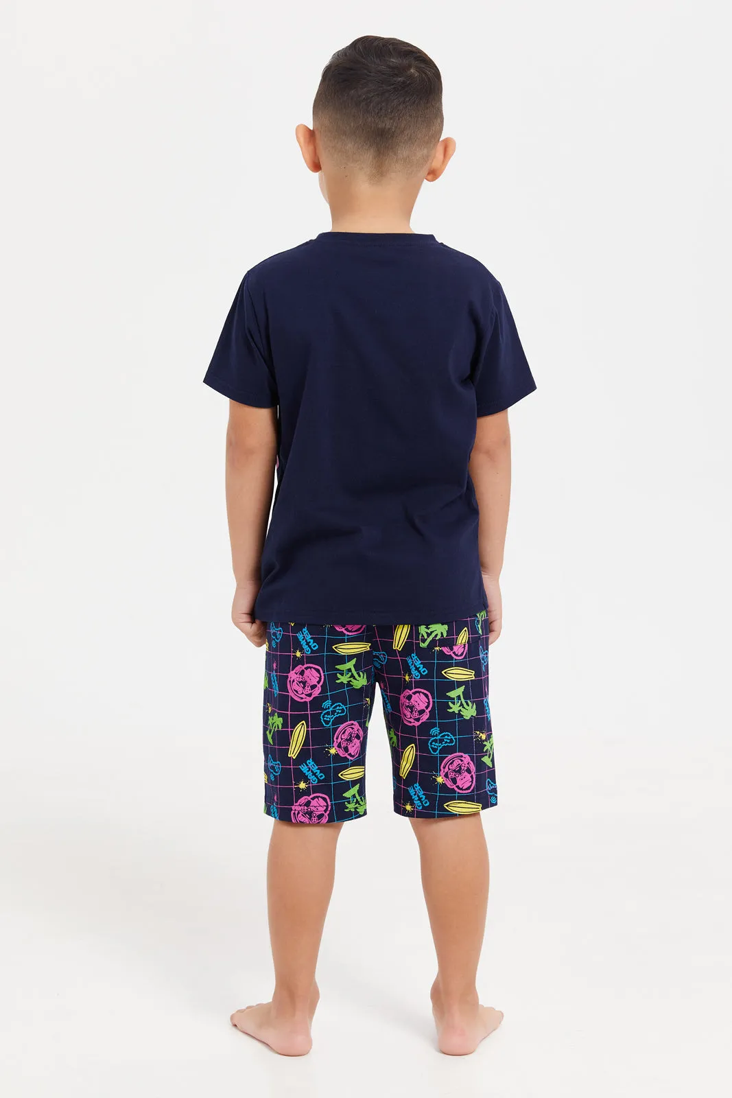 Boys Navy Game Over Printed Pyjama Set (2 Piece)