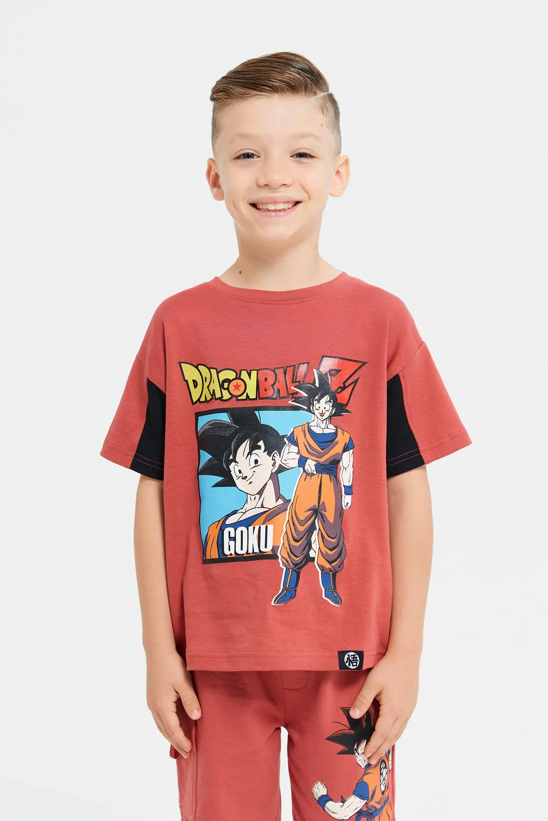 Boys Rust Dragon Ball Z Oversize Pyjama Set (2 Piece)