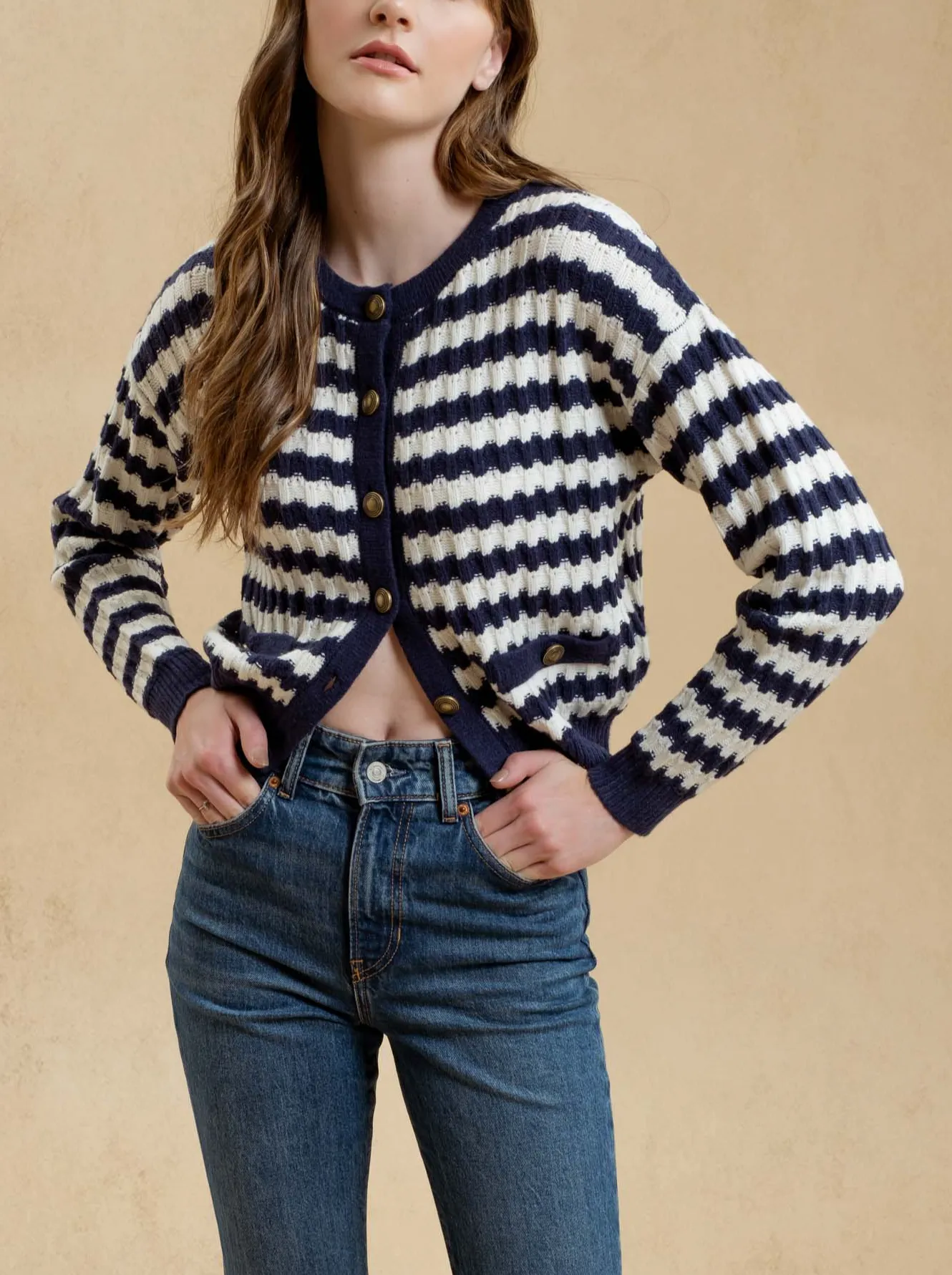 BP Stripe Knit Cardigan