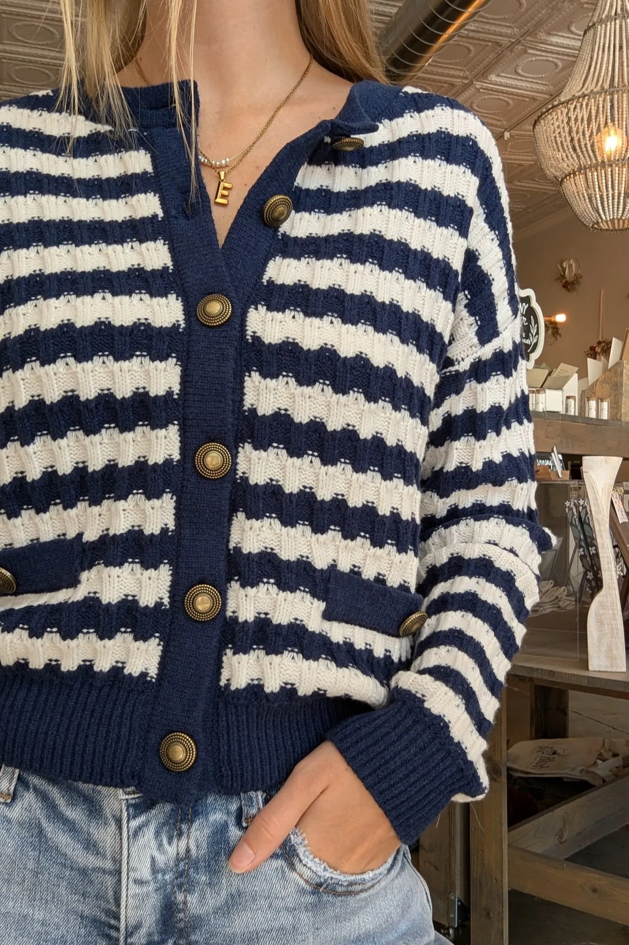 BP Stripe Knit Cardigan