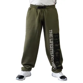 Brachial Tracksuit Trousers Gym - Military Green/Black