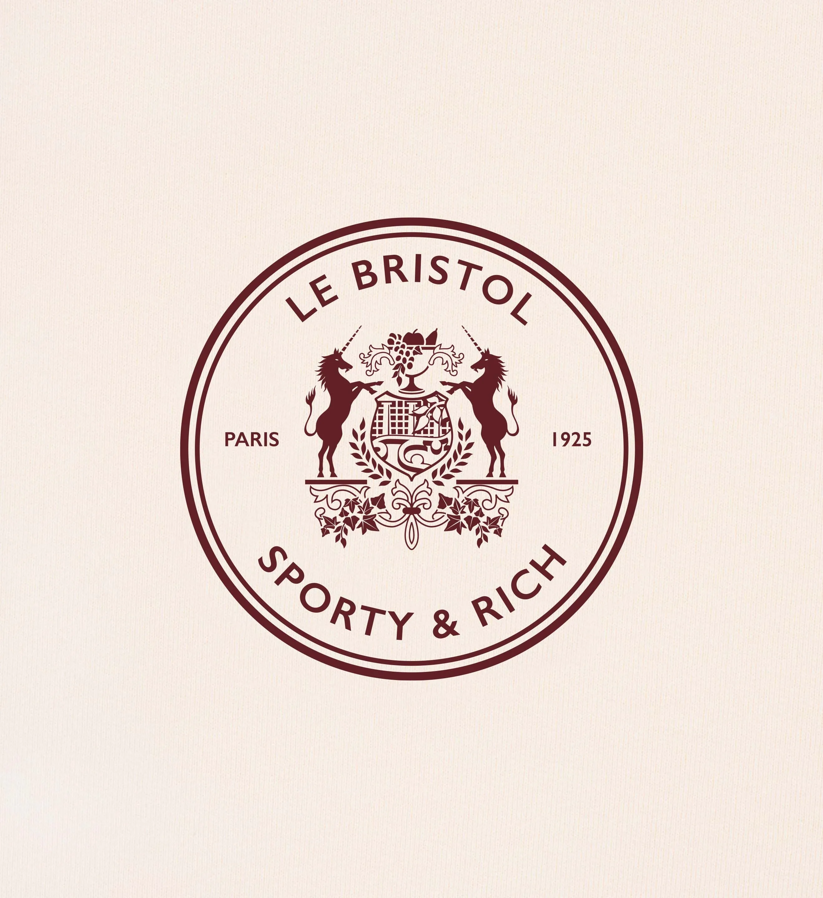 Bristol Crest Sweatpant - Cream/Merlot